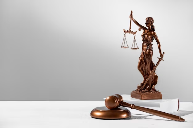 photo still life with the scales of justice